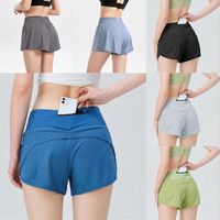 high quality yoga legging short Womens back zipper pocket anti-light fitness yoga outdoor breathable solid color shorts feeling quick-drying running c187#