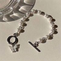 Link Chain Butterfly Pearl Armband weibliche Ins Nicht verblassende Geburtstagsgeschenkschmuck Schmuckstück