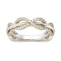 925 Silver&Gold Plated Two-tone vine ring for Fashion Women Party Jewelry Bride engagement Wedding Jewelry Size 5-122754