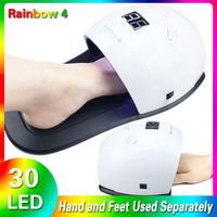 UV Lamp LED Nail Lamp 120W 48W Nail Dryer Light For Gel Varnish Drying with 30pcs LEDs Fast Dry Machine With Feet Bottom308W