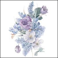 Adesivi per la casa decorazione per la casa giardino di fiori d'acqua viola fiori soggiorno camera da letto paesa