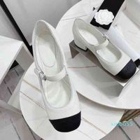 Küçük koku Mary Jane Deri Tek Satır Tokalı Bale Düz Alt Renk Eşleşen Tek Ayakkabılar Kadınlar