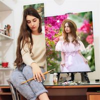 AZQSD Personality Po Customized Painting By Number DIY Oil Paint Picture Drawing Canvas Coloring by Numbers Acrylic Gift 220623