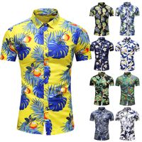 Camicie casual maschile model 9 design a manica corta camicia stampare camicetta da spiaggia per la spiaggia abbigliamento estivo più asiatico m-xxxl 4xl 5xlmen