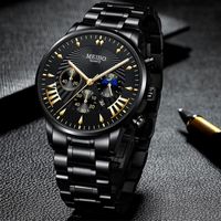 Principais relógios de pulso Men Men Relógios de luxo Business Business Stainless Aço Sóios para homens Militar Sport Quartz Relógio Relógio masculino Masculino