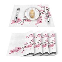 Mats Pads japoneses Cherry Blossom Table tape de tapa de cozinha de cozinha placemat guardana para acessórios para refeições de casamento Matmats Matsmats