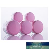 50 unids de crema vacío jarra de plástico transparente recipientes de plástico rosa tapa de cosméticos Potación de embalaje Pote rellenado Blitters Box 3G 5G 10G 15G 20G