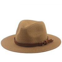 Panama Hat Summer Sund S for Women Men Beach Straw Fashion UV Protection Travel Cap Chapeu Feminino 220816