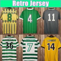 97 99 Larsson Lambert Mens Retro Soccer Jerseys Viduka Moravcik Mjallby Blinker Brattbakk Home Grenn Away Black Football Shirt Uniforms