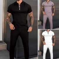 Мужские спортивные костюмы тонкие сшивающие футболки с коротким рукавом мужской футболки для среднего звена для ежедневных носителей