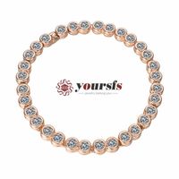 Yoursfs CZ Tennis Bracciale rotondo taglio zirconia cubica donna 18k oro rosa placcato per il regalo di anniversario di matrimonio281x