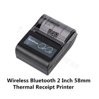 Mini 58mm Ink-free Portable Thermal Printer Factura Impresora Termica Wireless Receipt USB BT ESC/POS Windows Android PC 220505gx