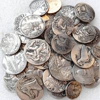 اليونانية والرومانية 90 قطع القديمة الحرفية مزيج الفضة / الذهب مطلي نسخة عملات معدنية يموت تصنيع سعر المصنع