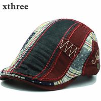 Xthree Fashion Beret Hat Hat Cacquette Cap Хлопковые шляпы для мужчин и женских детских козырьков Sun Hat Gorras Planas Flat Caps211x