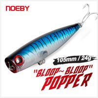 Noeby Popper Fishing Lure Wobbler 105mm 24g Topwater Artificial Hard Bait Floating Good Action for Sea Tuna Bass Fishing Tackle 220624