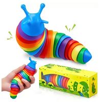 DHL Stock Favors Fidget Toys Slug Articulated Flexible 3D Slugs Fidget Toy All Ages Relief Anti-Anxiety Sensory for Children Aldult F0318