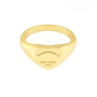 est edition Women Mens Band ring Stainless PLEASE RETURN TO YORK Heart Anillos Rings Gold Silver Rose Color t jewelry191O