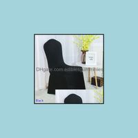 Chair Ers Sashes Home Textiles Garden Black Colour Spandex China Lycra Er Dining Kitchen Washable Thick Drop Delivery 2021 G4Hhv