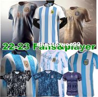 2022 2023 Maradona Argentina Soccer Jersey Dybala di Maria 1986 Vintage Clássico Casa Retro Camisas de futebol Maillot Camisetas de Futbol