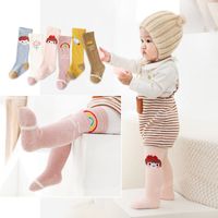 New Baby Girls Socks Anti-slip Autumn Winter Long Kids Knee Lengths Thicken Fleece Soft Warm High