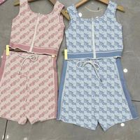 22 women knitted vest shorts suit all-match age-reducing girl suit little woman two-piece suit 304285d