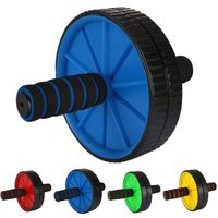 Double- Wheeled Abdominal Press Wheel Rollers Exercise Equipm...