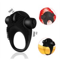 Delayed Ejaculation Penis Ring 10 Speeds Vibrator USB Charging Silicone sexy Cock Vibrating For Men Pleasure enhancing