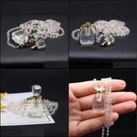 Pendant Necklaces Pendants Jewelry Reiki Healing Natural Gemstone Per Bottle Necklace Simple Essenti Dhysb