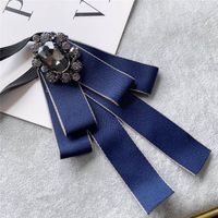 Bow Binds Britische Frauen Hemd Ribbon Hals Krawatte Cravat Persönlichkeit handgefertigtes Lady Hochzeitsanzug Party Kristall Krawatte Strass und Bowtiebow