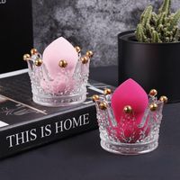 Titulares de velas estilos nórdicos Crystal Glass Crown Aroma Decoração Ornamentos