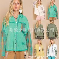 Vestes de vestes de la veste en jean pour femmes pour femmes vêtements de mode et d'automne version coréenne à double semestre