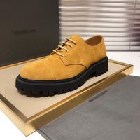Casual Shoes Top Quality Matte Leather Platform Handmade Chaussures mens designers dress Gen uine Metal snap Peas wedding classic 267i