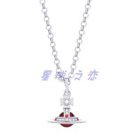 Western Queen Mother Necklace Mini Small 6MM Transparent Pea...