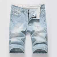 Men Jeans 2017 Summer Masal Men Jeans Shorts Holte de alta calidad Fashion Kne316V