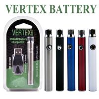 Vertex Préchauffez la batterie 350MAH VV Préchauffage 510 Batteries de fil avec kit de chargeur USB atomiseurs cartouches d'huile