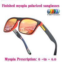 Lunettes de soleil Mincl rétro Vintage Men Femmes Polarize Sun Glasses Custom Made Myopia moins lentilles de prescription -1 à -6 nx
