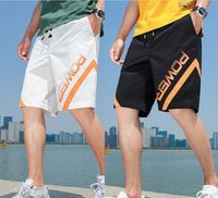 Erkek şortları özet sporlar kısa erkekler koşu sıradan basit plaj pantolonları beş noktalı gevşek büyük boyutlu dış aşınma fitness pijamasen's