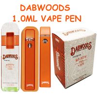dabwoods 일회용 vape 펜 1ml 두께 오일 포드 디스플레이 박스 세라믹 코일 E 담배 폼 스타터 키트 USB 충전식 280mAh 배터리 포장 빈 기화기 펜