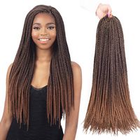 Synthetic Crochet Hair High Quality Braiding Hair Extension Box Braid Hair Crochet Braids Black Brown Blonde Ombre Color
