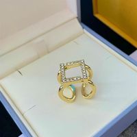 Womens Designer Rings Gold Titanium Steel Ring Mens Engagement Love Golen Ring Pearl Diamond F Rings Ladies Jewelry Fashion Gifts 2293