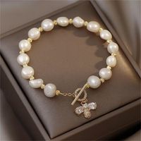 Mode léger luxe zircon brins de perles élégants bracelet perlé bijoux bijoux a303