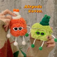 Симпатичные аксессуары для наушников плюшевый корпус для AirPods 1 2 3 Pros Cool Unique Fun Creative Protective Cover