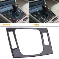 Car Inner Gear Shift Box Panel Cover Sticker Trim Carbon Fib...