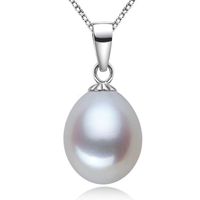 Pendant Necklaces Simple Real Natural Freshwater Pearl Necklace & For Women Ladies Girls Fashion Jewelry Genuine 925 Pure Sterling Silve
