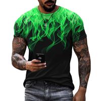 Мужские футболки по трансграничной электронной коммерции 3DT Рубашка мужская европейская и американская крупноразмерная круглая воротничка с коротким рукавом летние аминь