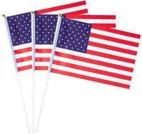 14x21cm 손을 흔드는 깃발 미국 미국 영국 퀸즈 데이 우크라이나 독일 캐나다 프랑스 작은 손 깃발