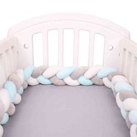 3M Bumper Bumper Bed Braid Cknot Cushion Wumper for Infant Cuna Bebe Lit Crib Protector Cot Room Decore AA220326