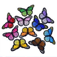 10 PCS Embroidery Big Size Butterfly Ironed on and Sewed Patches Patchwork Accessories Embroidered Applique for Clothing Shoes Bags Decals