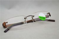 Nova moda feminina homens memória titanium sem aro flexível óculos de leitura dioptria + 1.0- + 2.5 12 pçs / lote frete grátis