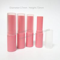 Free shipping - 24pcs/lot 4G High PinkColor pp Lip Balm Cream Tube,Mini Plastic Lip Balm Container, Cosmetic Container